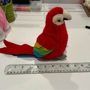Vibrant Red Plush Parrot Stuffed Animal